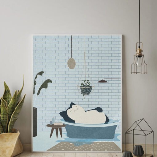 Anime Snorlax Canvas - Image 2