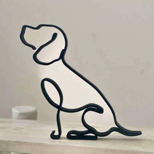 Modern Metal Dog Sculpture - Image 19